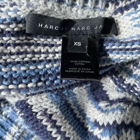 MARC by MARC JACOBS Blue Knit Cotton Double Sided Cardigan. Size XS. - Picture 3 of 4